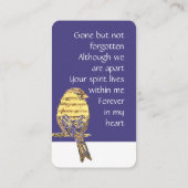 メモリカードクリスチャンソングバード 名刺 (裏面)