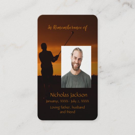 メモリカードゴルフゴルファー 名刺 (正面)