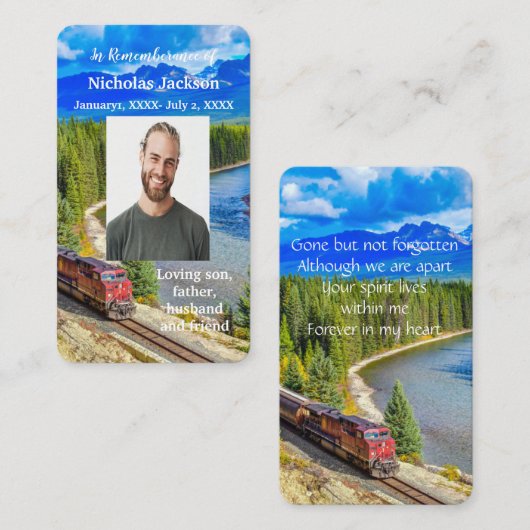 メモリカードトレイントラム鉄道 名刺 (正面/裏面)