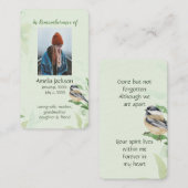 メモリカードメモリ《鳥》アメリカゴガラ春ツリー 名刺 (正面/裏面)