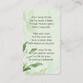 メモリカードメモリ《鳥》アメリカゴガラ春ツリー 名刺 (裏面)