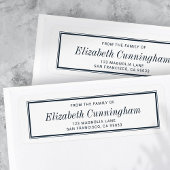 メモリクラシックーシンプルタイポグラフィ差出人住所 ラベル