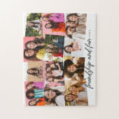 メモリコラージュパーソナライズされたおもしろい12枚の写真 ジグソーパズル (縦)