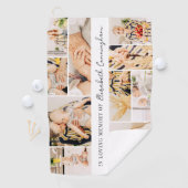 メモリシンプルアルモダンミニマル10フォトコラージュ ゴルフタオル (インサイチュ)