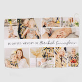 メモリシンプルアルモダンミニマル10フォトコラージュ ゴルフタオル (横)