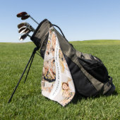 メモリシンプルアルモダンミニマル10フォトコラージュ ゴルフタオル (グリーン)