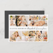 メモリシンプルアルモダンミニマル10フォトコラージュ サンキューカード (正面/裏面)