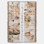 メモリシンプルアルモダンミニマル10フォトコラージュ スローブランケット (正面縦)