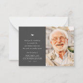 メモリシンプルーのミニマルモダンリスト ノートカード (正面)