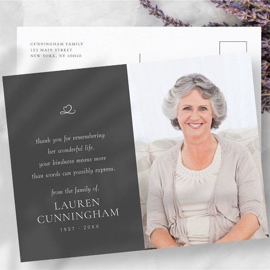 メモリシンプルーのミニマルモダンリスト ポストカード