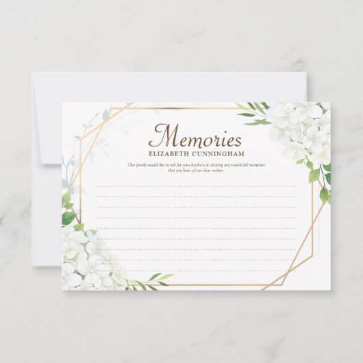 メモリシンプルーフローラ幾何学模様 出欠カード (裏面)