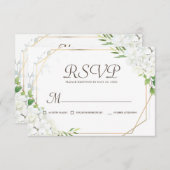 メモリシンプルーフローラ幾何学模様 出欠カード (正面/裏面)