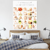 メモリシンプルーモダンミニマル25フォトコラージュ キャンバスプリント (インサイチュ (寝室))