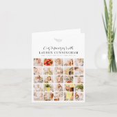 メモリシンプルーモダンミニマル25フォトコラージュ サンキューカード (正面)