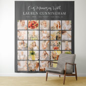 メモリシンプルーモダンミニマル25フォトコラージュ タペストリー (インサイチュ)