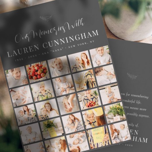 メモリシンプルーモダンミニマル25写真 サンキューカード