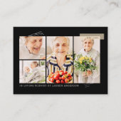 メモリシンプルーモダン7フォトグリッド 名刺 (正面)