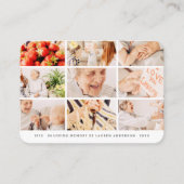 メモリシンプルーモダン9枚グリッド祈りの言葉 名刺 (正面)