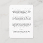 メモリシンプルーモダン9枚グリッド祈りの言葉 名刺 (裏面)