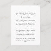 メモリシンプルーモダン9枚祈りの言葉 名刺 (裏面)