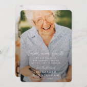 メモリシンプルーモダン・フォーエバーハート写真 サンキューカード (正面/裏面)