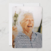 メモリシンプルーモダン・フォーエバーハート写真 サンキューカード (裏面)