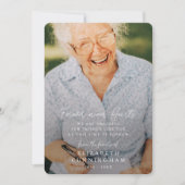 メモリシンプルーモダン・フォーエバーハート写真 サンキューカード (正面)