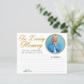 メモリシンプルー葬儀カードの共有写真 (スタンド正面)