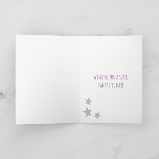 . .メモリックな誕生日でかわいい猫の魔法使い カード (内部)