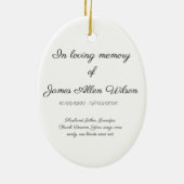 メモリパーソナライズされたアルセラミックオーナメント セラミックオーナメント (裏面)