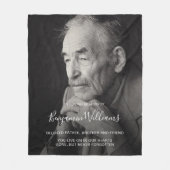 メモリパーソナライズされたアルフリースブラ フリースブランケット (正面)