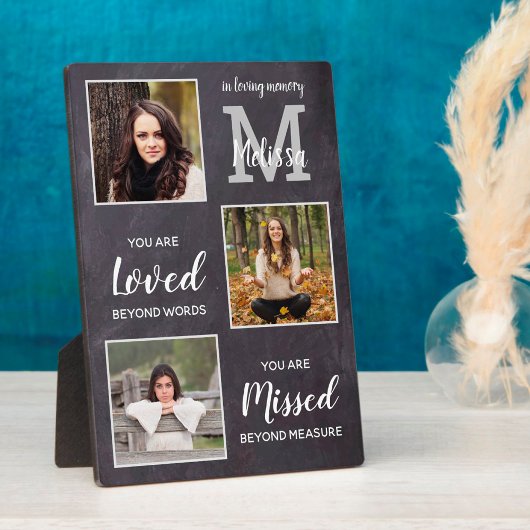 メモリパーソナライズされたアル3フォトモノグラム記念 フォトプラーク