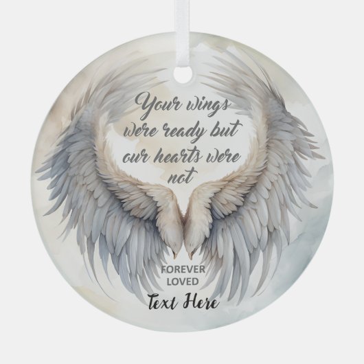 メモリパーソナライズされたアル ガラスオーナメント (正面)