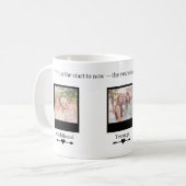 メモリパーソナライズされたマグ – その後から現在 コーヒーマグカップ (正面左)