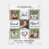 メモリパーソナライズされたー愛のメモリーフォトコラージュ フリースブランケット (正面)