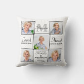 メモリパーソナライズされたー5写真愛の記憶 クッション (裏面)