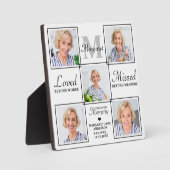 メモリパーソナライズされたー5写真愛の記憶 フォトプラーク (正面)