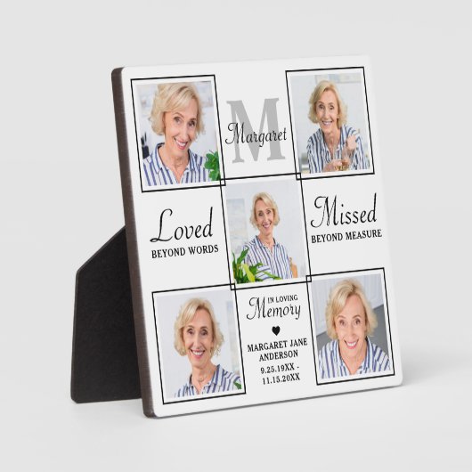 メモリパーソナライズされたー5写真愛の記憶 フォトプラーク (正面)