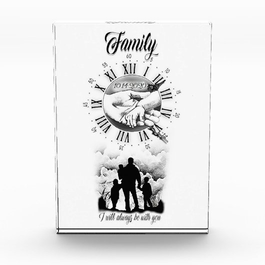 メモリパーソナライズされた内の日付 フォトブロック (正面)