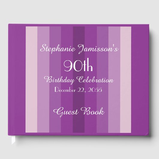 メモリパーソナライズされた/ゲストブック90th誕生日パーティー ゲストブック (正面)