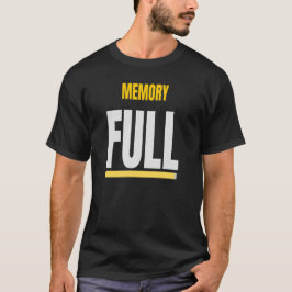 メモリフル - 面白システムエラーデザイン Tシャツ