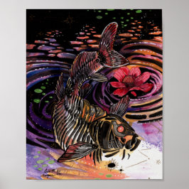 メモリマップオータムバイブコイスケルトン反射 ポスター