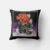 メモリマップズオータムビーブ子猫スカル絵画ズポスト クッション (裏面)