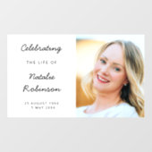 メモリモダンアル |葬儀お祝いの生活 ウィンドウサイン (シート)