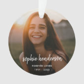 メモリモダンアル | Forever Loved Photo Tribute オーナメント (正面)