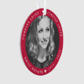 メモリモダンアル | Pink Forever Loved Photo Tribute オーナメント (正面)