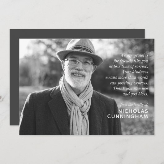 メモリモダンエレガントカスタムーの写真とメッセージ (正面/裏面)