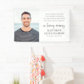 メモリモダンエレガントシンプルーのシック写真 横断幕 (インサイチュ)