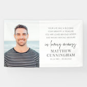 メモリモダンエレガントシンプルーのシック写真 横断幕 (横)