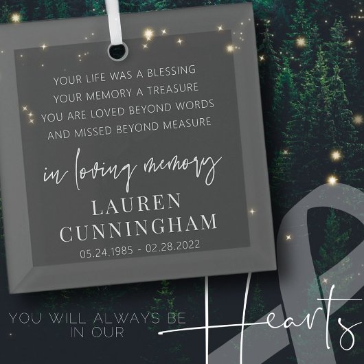 メモリモダンエレガントシンプルーCHIC ガラスオーナメント